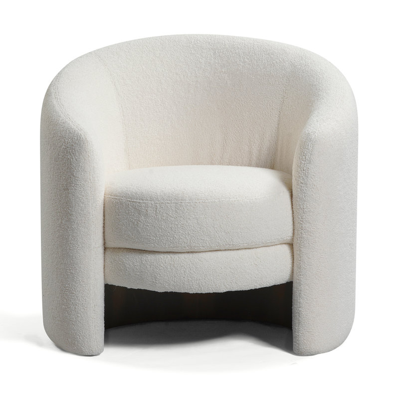 Chaise d'appoint en tissu Carla, couleur crème