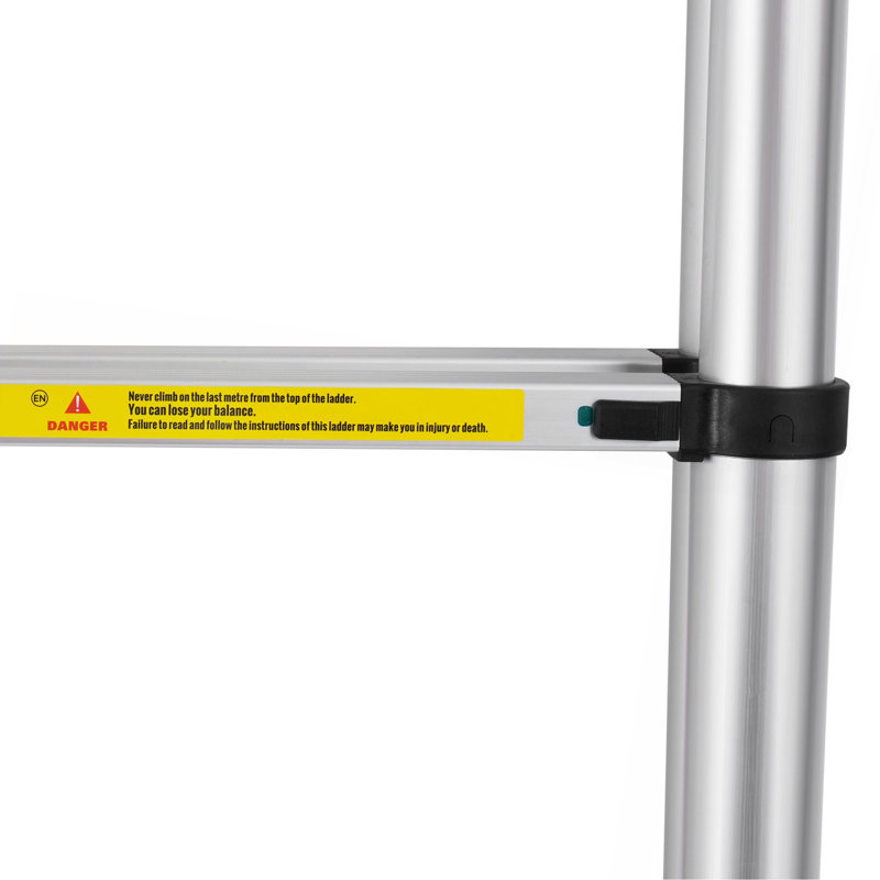 Telescoping Extension Ladder 12.5FT A-Shape W/ Stabilizer Bar For RV
