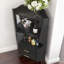 Bar en bois avec 2 tablettes de rangement ouvertes et 2 tiroirs-1600139233