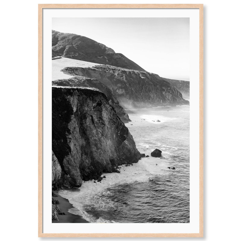 Big Sur Coast par Carly Tabak - Photographie avec cadre photo, Bois naturel, L 31 po x H 44 po