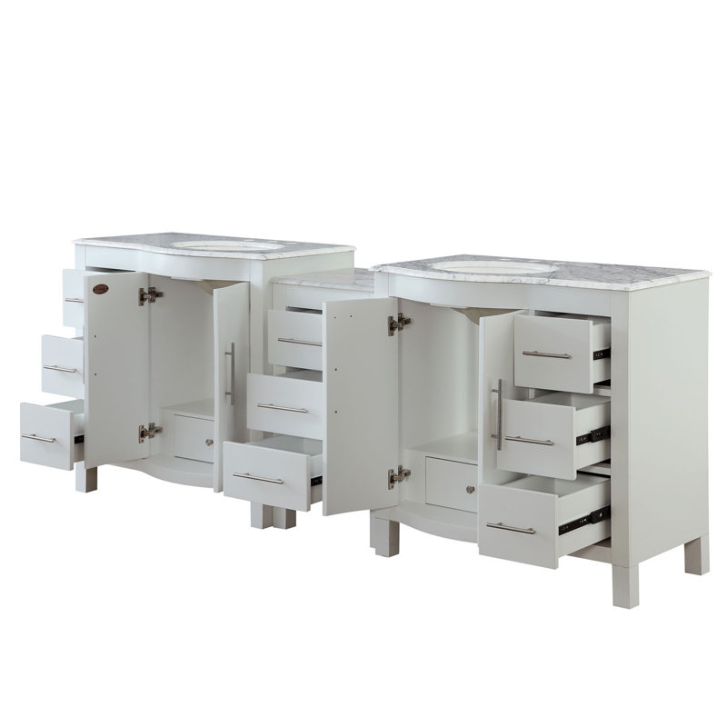 Meuble-lavabo double 89 po Ateeq