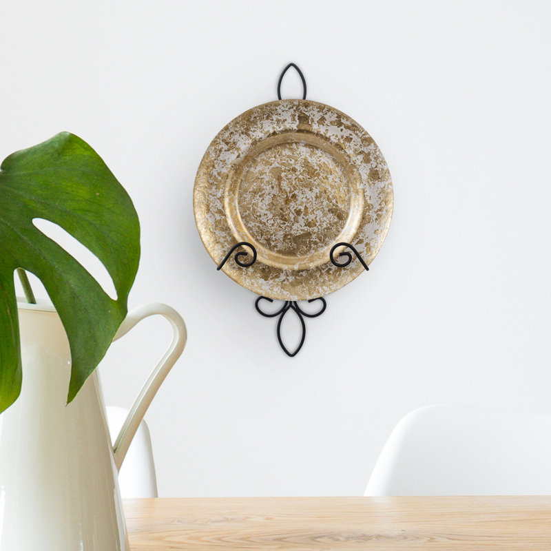 Mounted Metal Collectible Plate Holder Display Rack Wall Décor