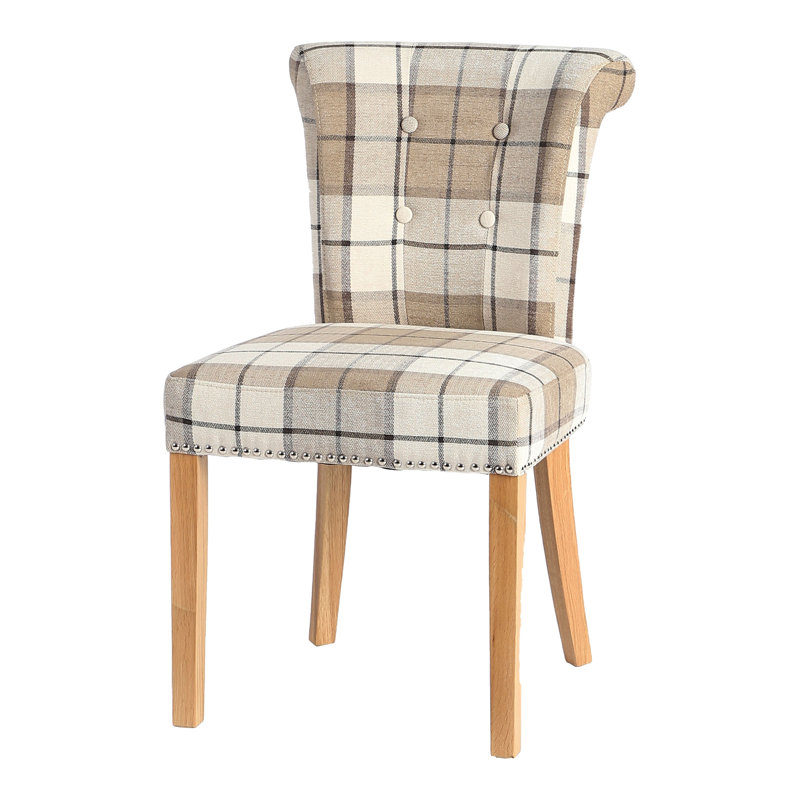 Huff 48cm H Upholstered Side Chair, Clova Brown