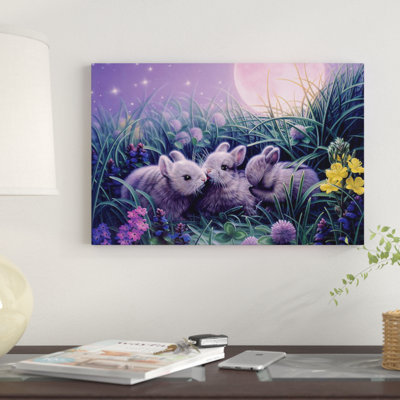 « moon bébés », impression sur toile