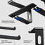 Support en aluminium pour ordinateur portable, support d'ordinateur ergonomique amovible, ordinateurs portables 10 à 15,6 po, noir-1068215474