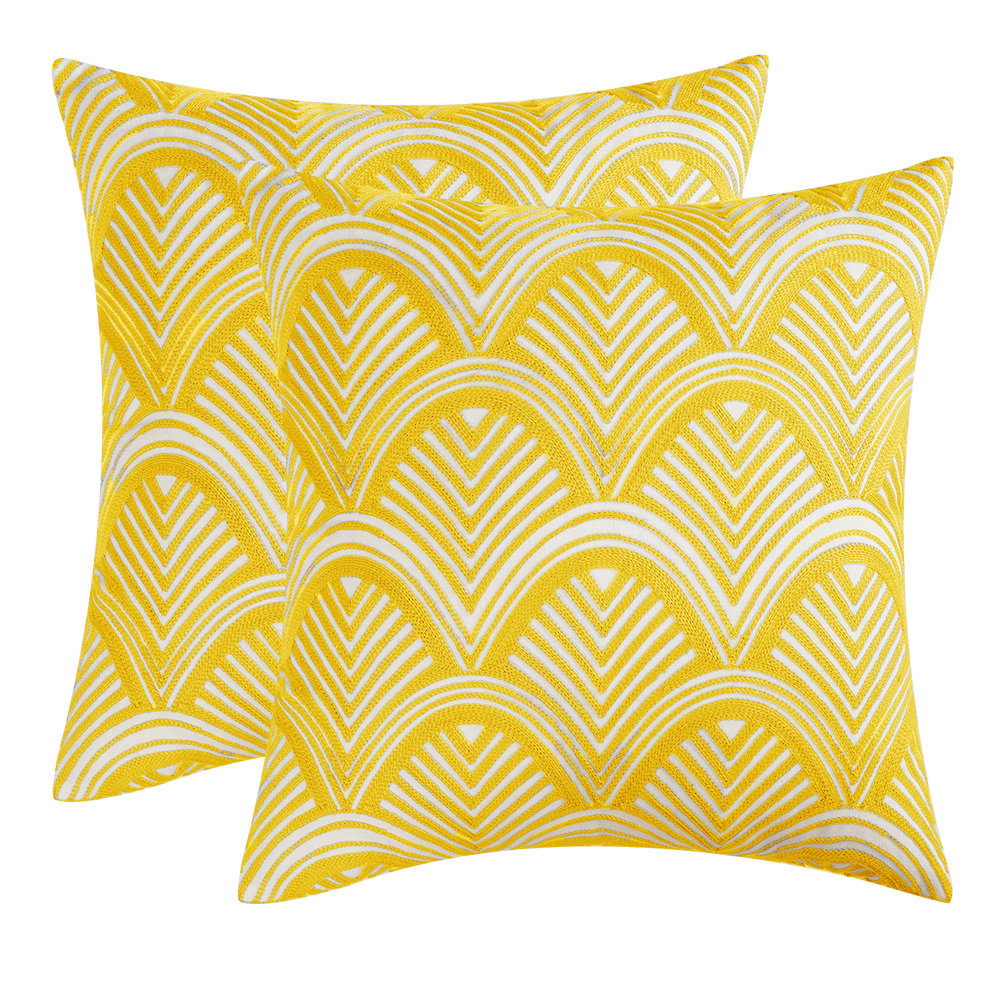  Embroidered Floral Pattern Pillow Covers (Set of 4) WARISI 