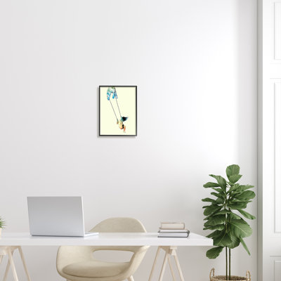 Imaginative Marionette Girl On Swing Giclee, art mural texturé par Matheus Lopes Castro