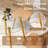Round Glass Top Metal Base Dining Table