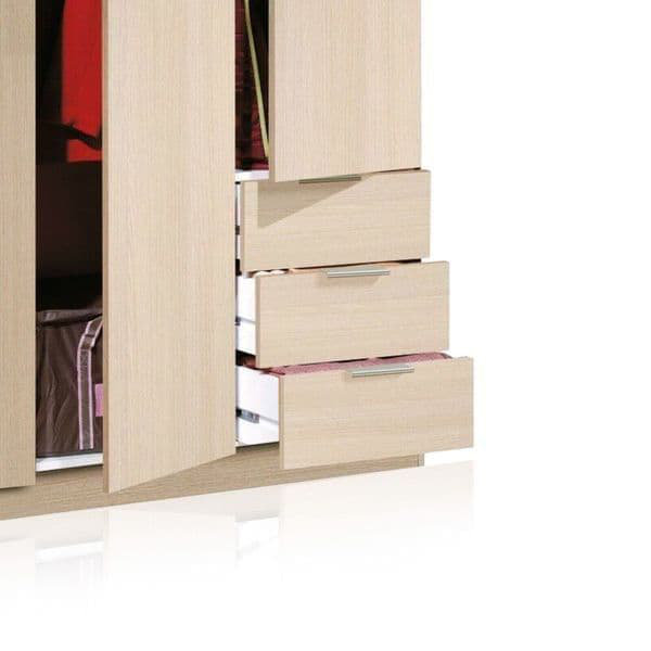 Camoren Solid Wood Wardrobe, 70.86" H x 47.63" W x 20.47" D, Oak