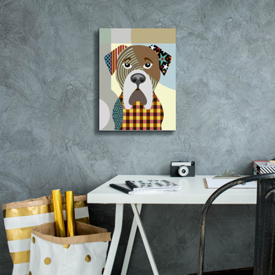 'BullMastiff Dog' by Lanre Adefioye, Canvas Wall Art