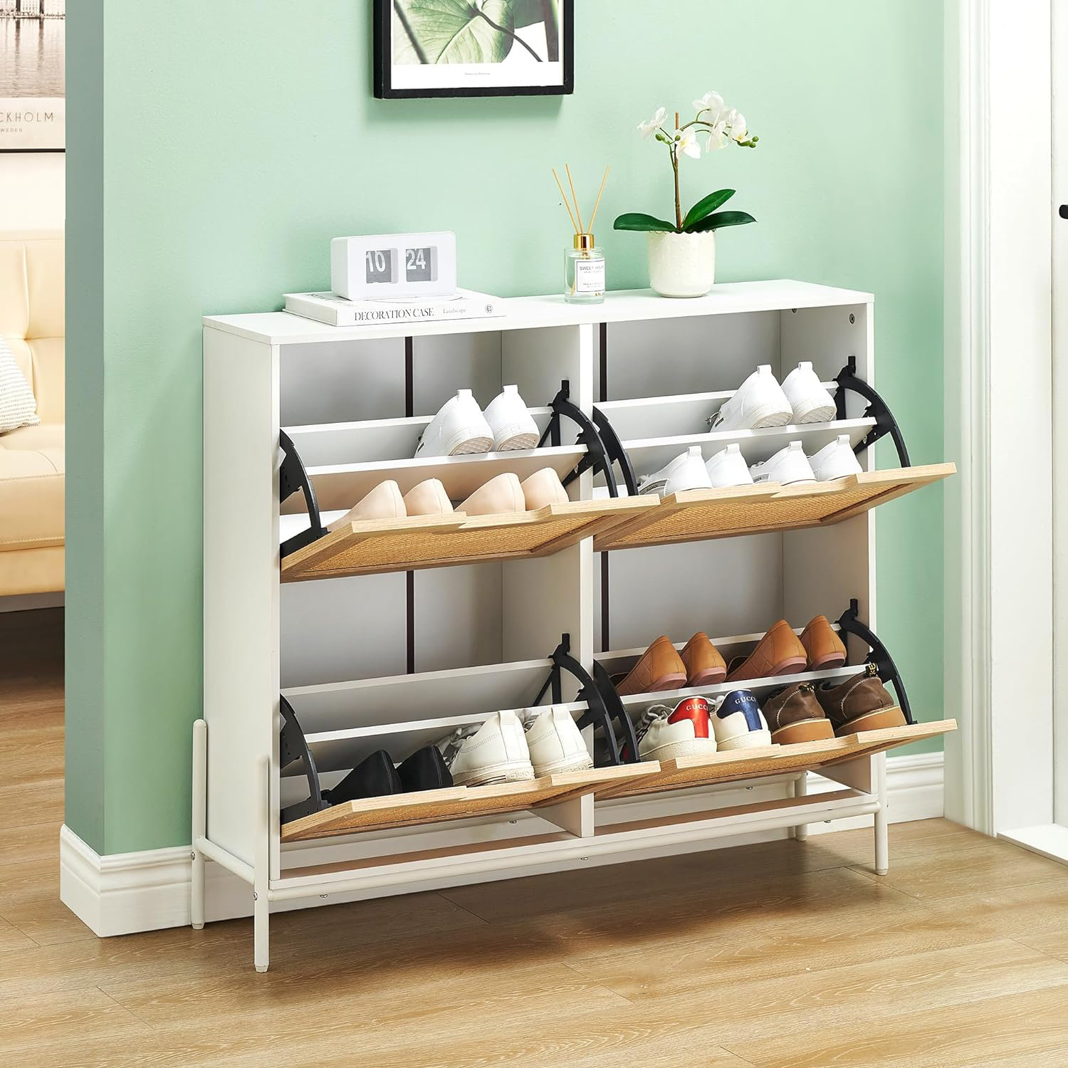 Bayou Breeze 12 Pair Flip Down Shoe Storage | Wayfair