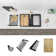 Pietra STYLISH Kinbrook Dual Mount 28" Workstation Single-Bowl Composite Granite Kitchen Sink