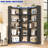  6 Tiers Corner Bookshelf And Bookcase With Baffle, 63.1" Tall Modern L-shaped Storage Display Book Shelf Industrial Bookshelves For Bedroom, Living Room, Kitchen, Home Office, Black-1143630335