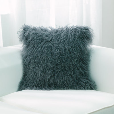 Mongolian Lamb Fur Lumbar Pillow Cover