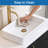 20" Rectangular White Ceramic Vessel Bathroom Sink