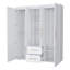 White All-In-One 2-Door Armoire