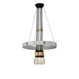 Cross Knurl 6 - Light Chandelier