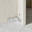 Meuble-lavabo Chiara de 24 po, style ferme, avec un seul lavabo et porte coulissante de style grange, blanc-349758399
