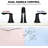8-inch Bathroom Faucet for 3-Hole Sink with Pull-Down Drain, Brushed Nickel Lead-Free Hose and cUPC Certification-121334652