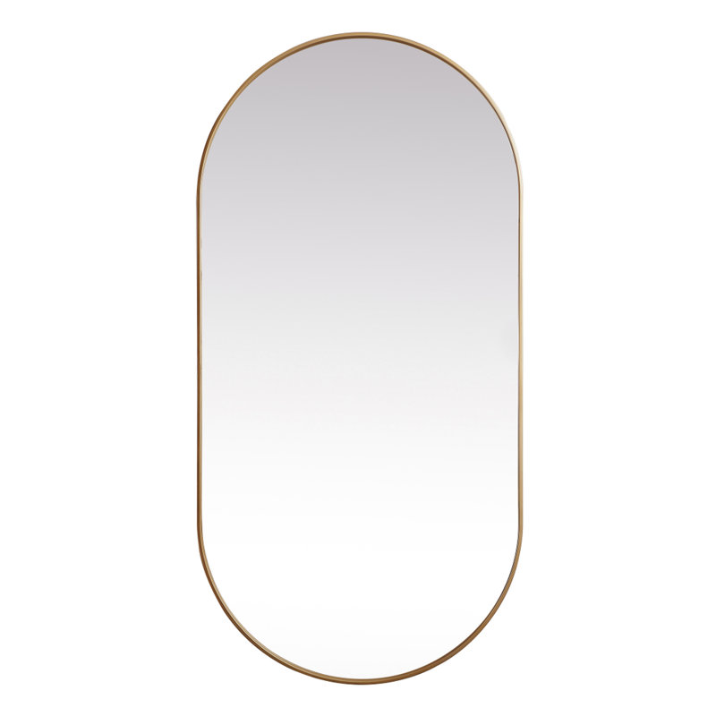 Elington Metal Oval Mirror, Brass, 72"  x 36" 