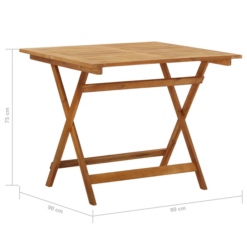 Zed 4 - Person Acacia Patio Dining Set with Square Table