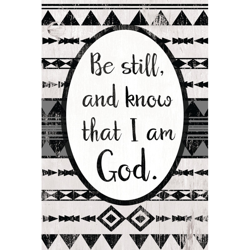 Be Still Know God - Wrapped Canvas Print, 46cm H x 30cm W x 3.8cm D