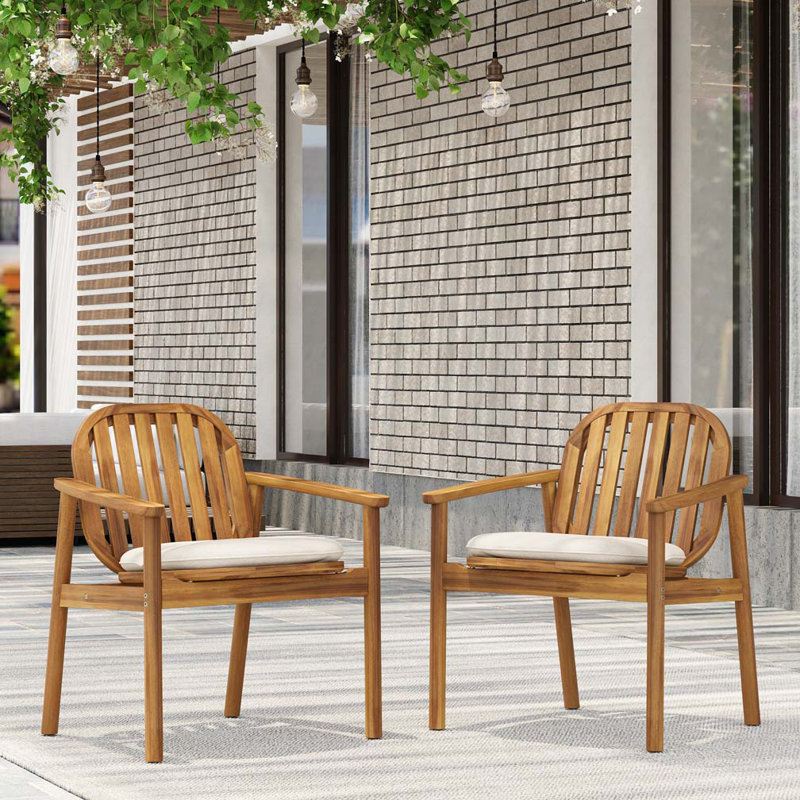 Outdoor Patio Acacia Wood Patio Armchair
