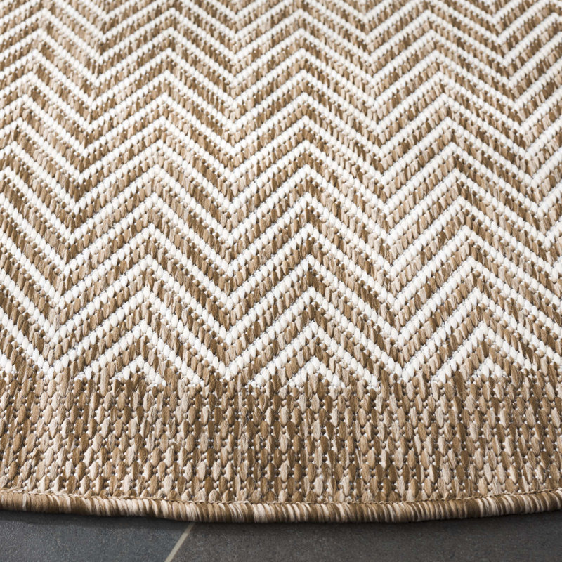 Fayean Performance Performance Chevron Rug, Round 6'7"
