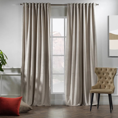 Extra Long & Extra Wide Matte Velvet Curtain Panel