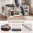 Farmhouse Storage Bench with Cushion
