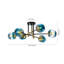 Glass Bubble Sputnik Semi Flush Chandelier-1461549847