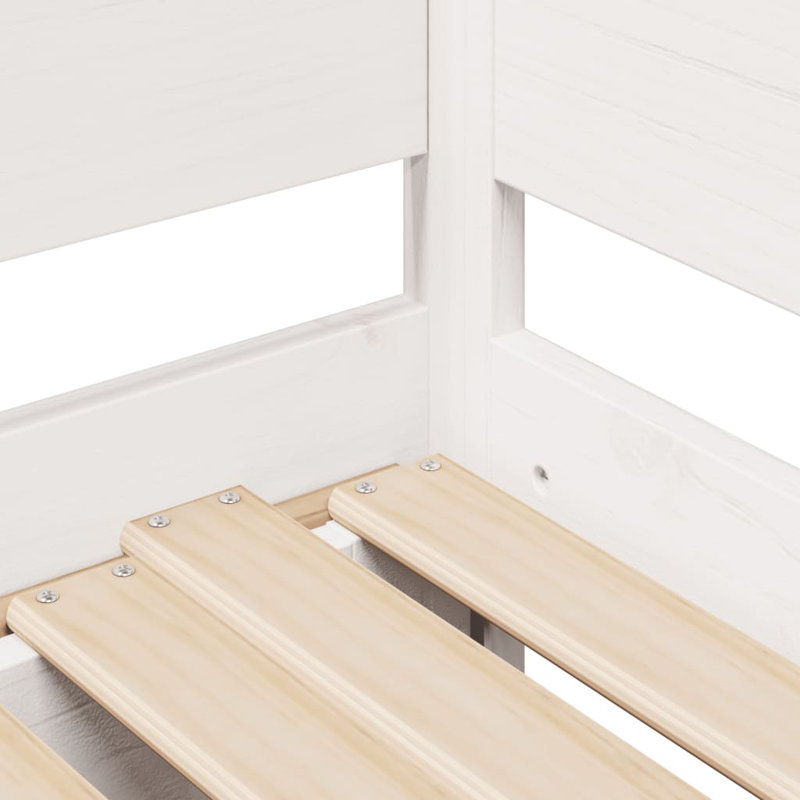 Wichita Solid Wood Daybed with Trundle, European Single (90 x 200cm), White