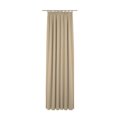 Uni Collection Light 100% Cotton Opaque Pinch Pleat Single Curtain Panel