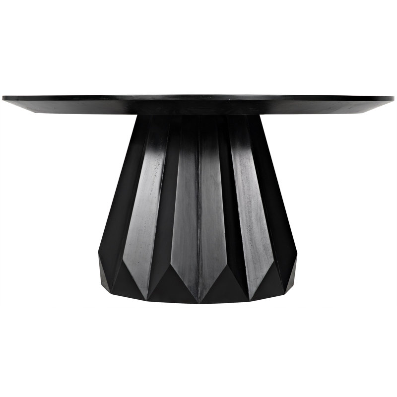 Brosche Round Mahogany Wood Dining Table