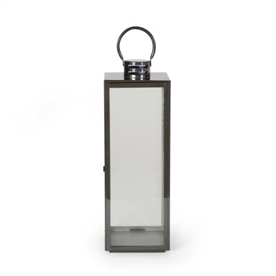 Lanterne en acier inoxydable moderne haut Peraza