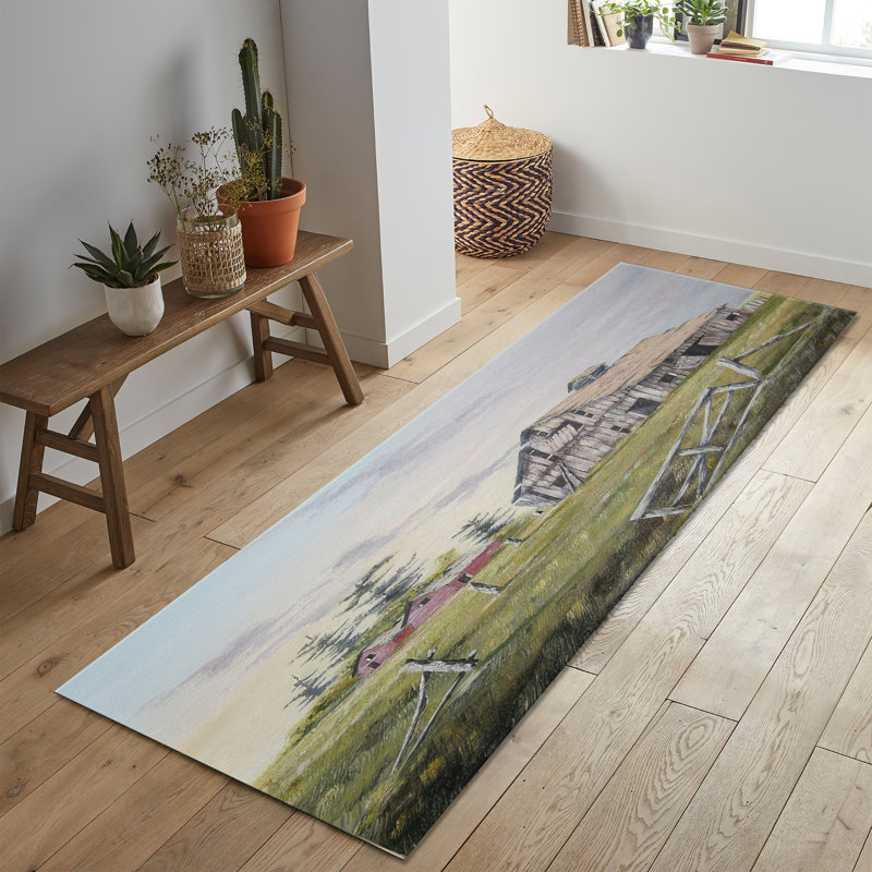 Chic Non-Woven Soft Printed Rug with Intricate Floral Design in Earthy Tones Perfect For Living Room or Bedroom Decor