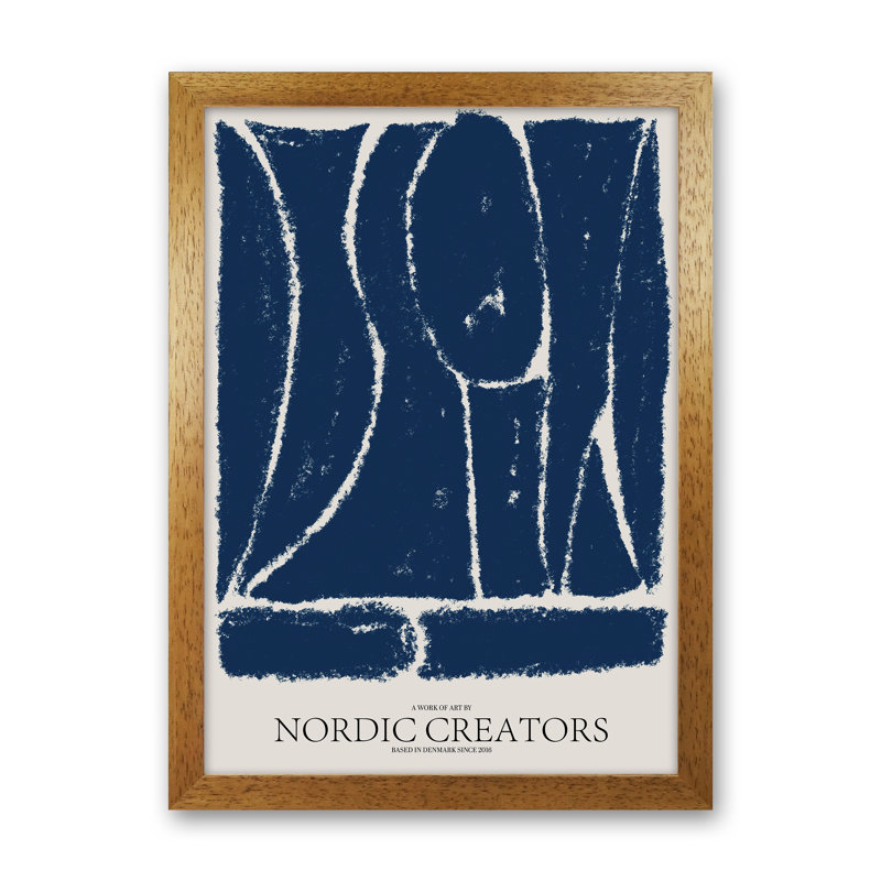 Things Fall Apart - Blue - Print, Oak Framed, 42cm H x 29.7cm W x 3cm D