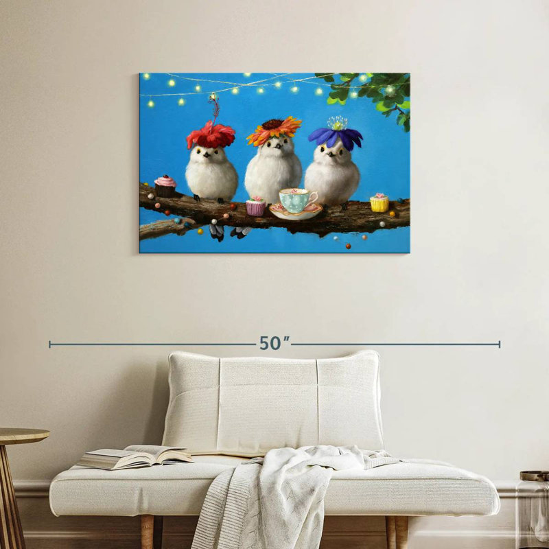 Garden Party Birds, H 24 po x l 36 po