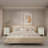 Modern  Nightstand with 2 Drawers, Bedroom Bedside Table with Gold Handles, Sturdy Wood Accent Table for Small Spaces, Living Room, Kids Room & Guest Room-Off White((Only 1 Nightstand!!!!!!)