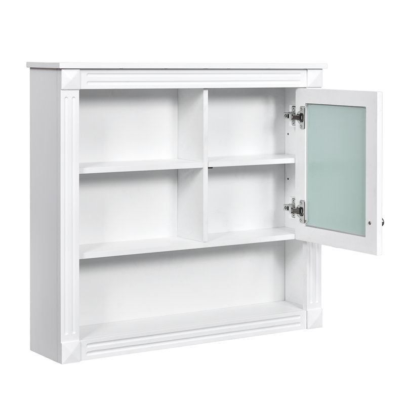 Armoire murale 32 po avec miroir, Blanc