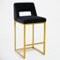 26" Upholstered Counter Barstool With Low Back And Metal Frame Modern Kitchen Island Seating