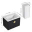 Meuble-lavabo mural simple 28 po avec lavabo et armoire latérale 28 po