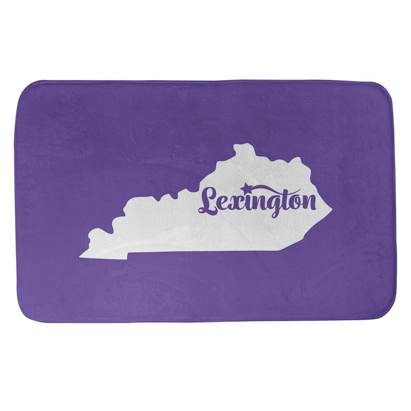 Tapis pour salle de bain en microfibre rectangulaire antidérapant antidérapant, L 21 po x L 34 po, Mauve, Lexington, Kentucky