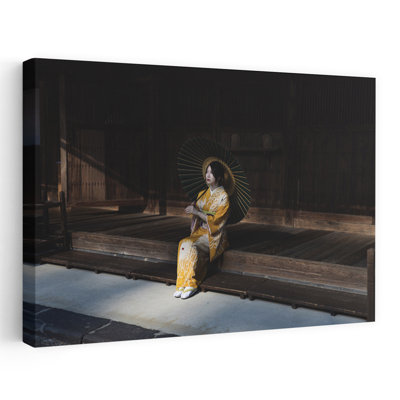 Impression d'art mural contemporain Serene Japanese Kimono Moment