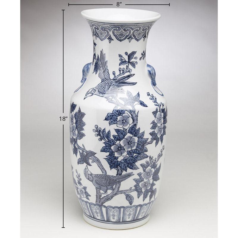 Vase de table Hocking Bird and Floral