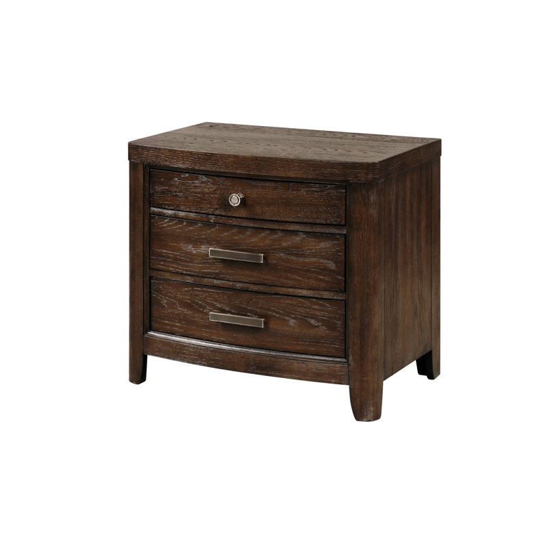 Table de chevet pratique, table de chevet, table d'appoint à cadre en bois avec deux tiroirs