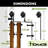 Black Rustic Straight Design Single Track Bypass Two Door Hardware Kit (Door Not Included)-34297663