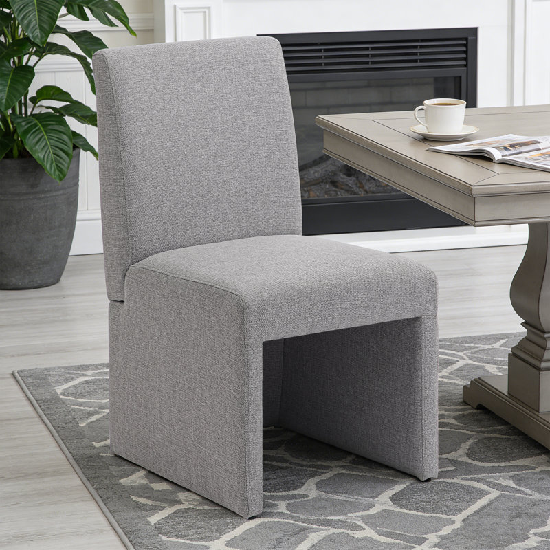 Upholstered Side Dining Chair, Gray