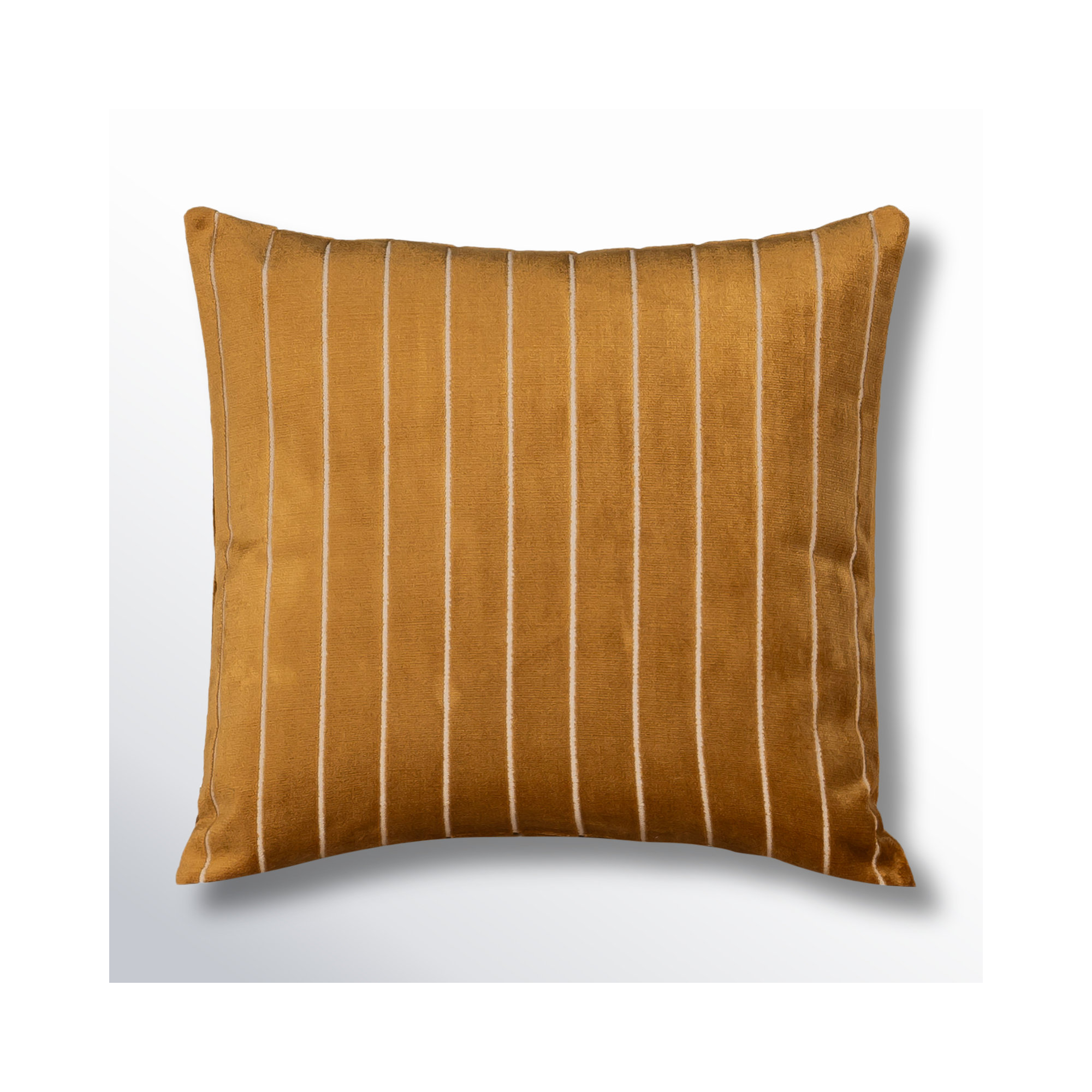 Maxton Striped Throw Pillow, Square 20", Yellow, Feather