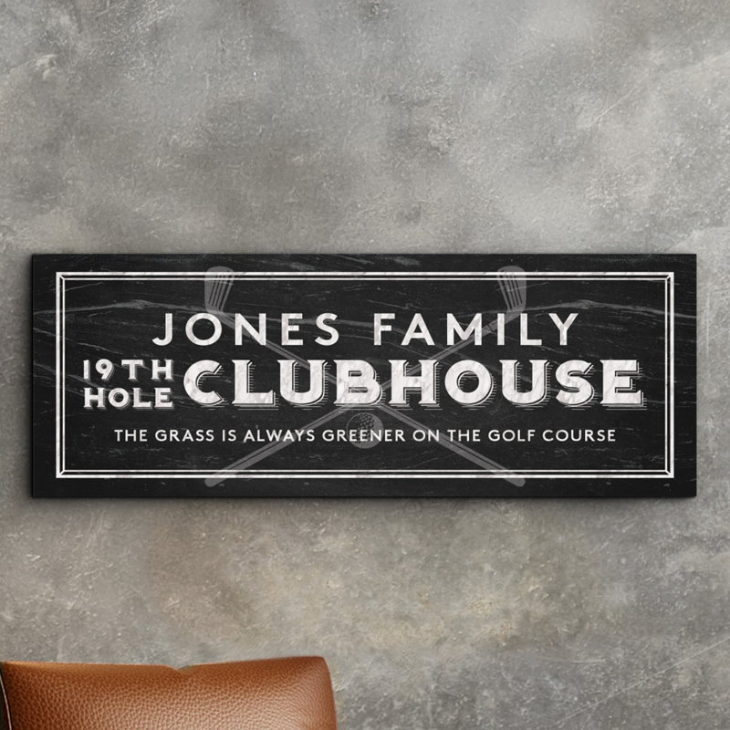 19Th Hole Clubhouse Custom Golf Signs - Golf Club Sign Wall Décor, Yes
